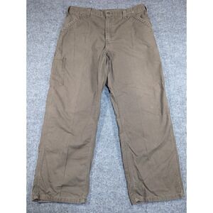 VTG Carhartt Pants Men 38x30 Brown B151 DFE Carpenter Canvas Utility Paint 36x29